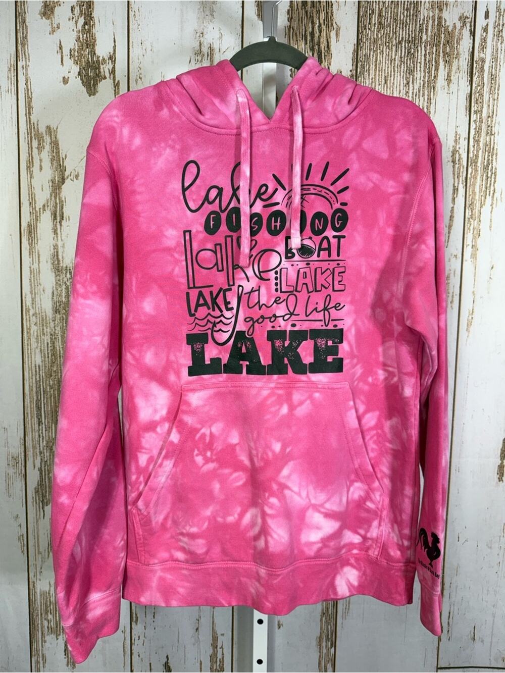 Independent Trading Co. Lake Days Print Tie Dye Hoodie. Size Small.